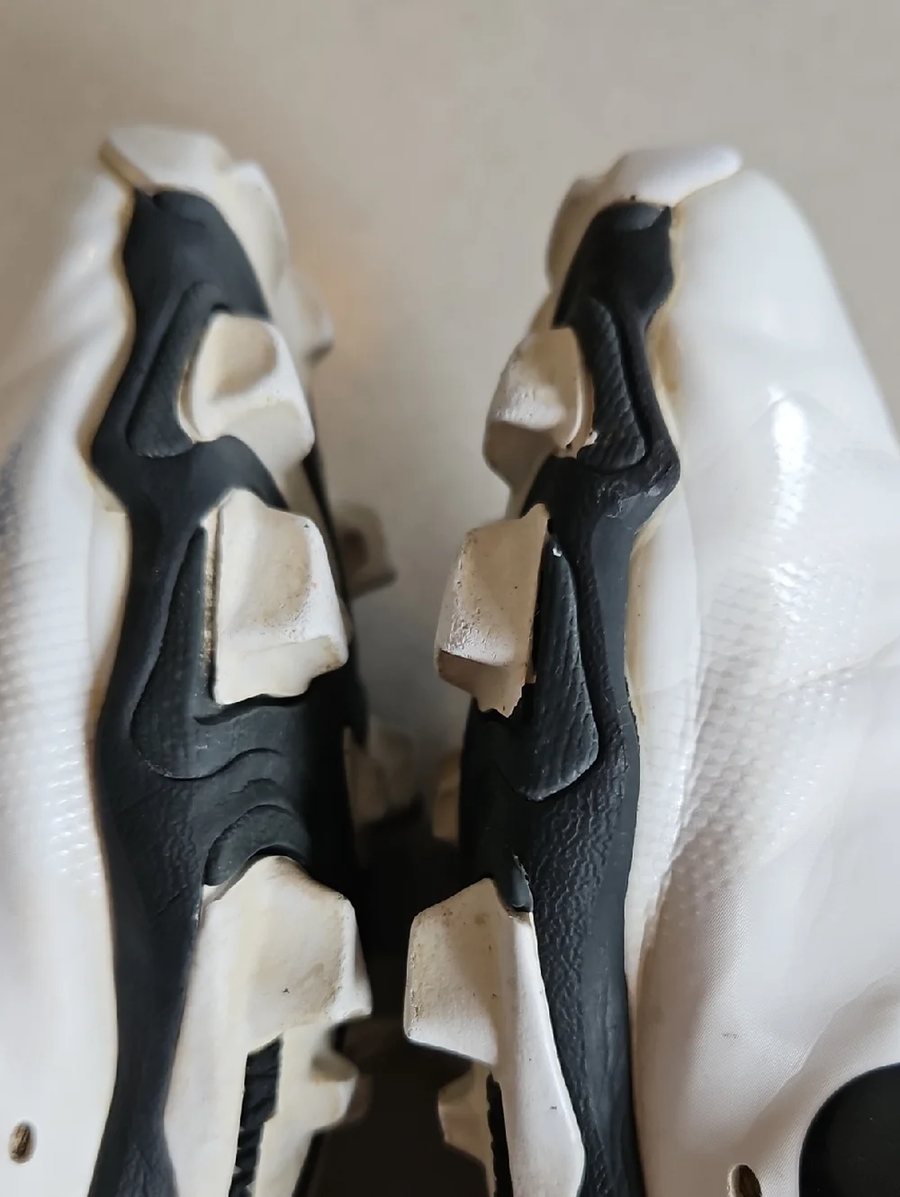 Nike White And Black Baseball Cleats